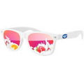 Retro Sunglasses + Full-Color Mirror Lenses and Arm Imprint